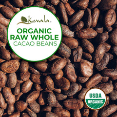 kevala chopped cacao nibs in bowl for baking, adds crunch and intense chocolate flavor