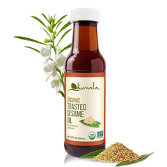 kevala front label on 12 oz bottle showing organic badge and benefit