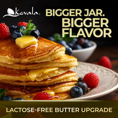 kevala ghee texture pouring from spoon, smooth clarified butter for cooking ease