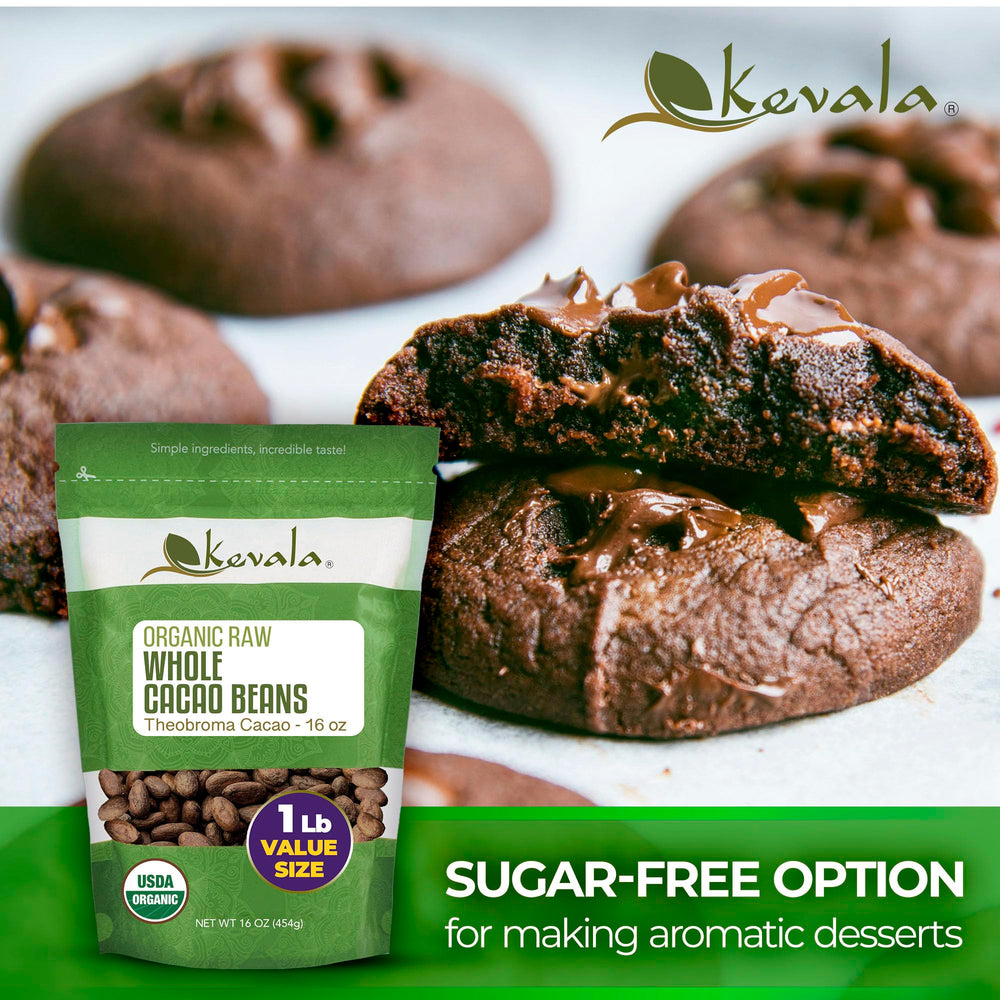 kevala ground cacao powder in jar for baking and smoothies, convenient sugar-free base