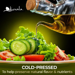 kevala olive oil drizzled over salad highlighting flavor enhancement benefit