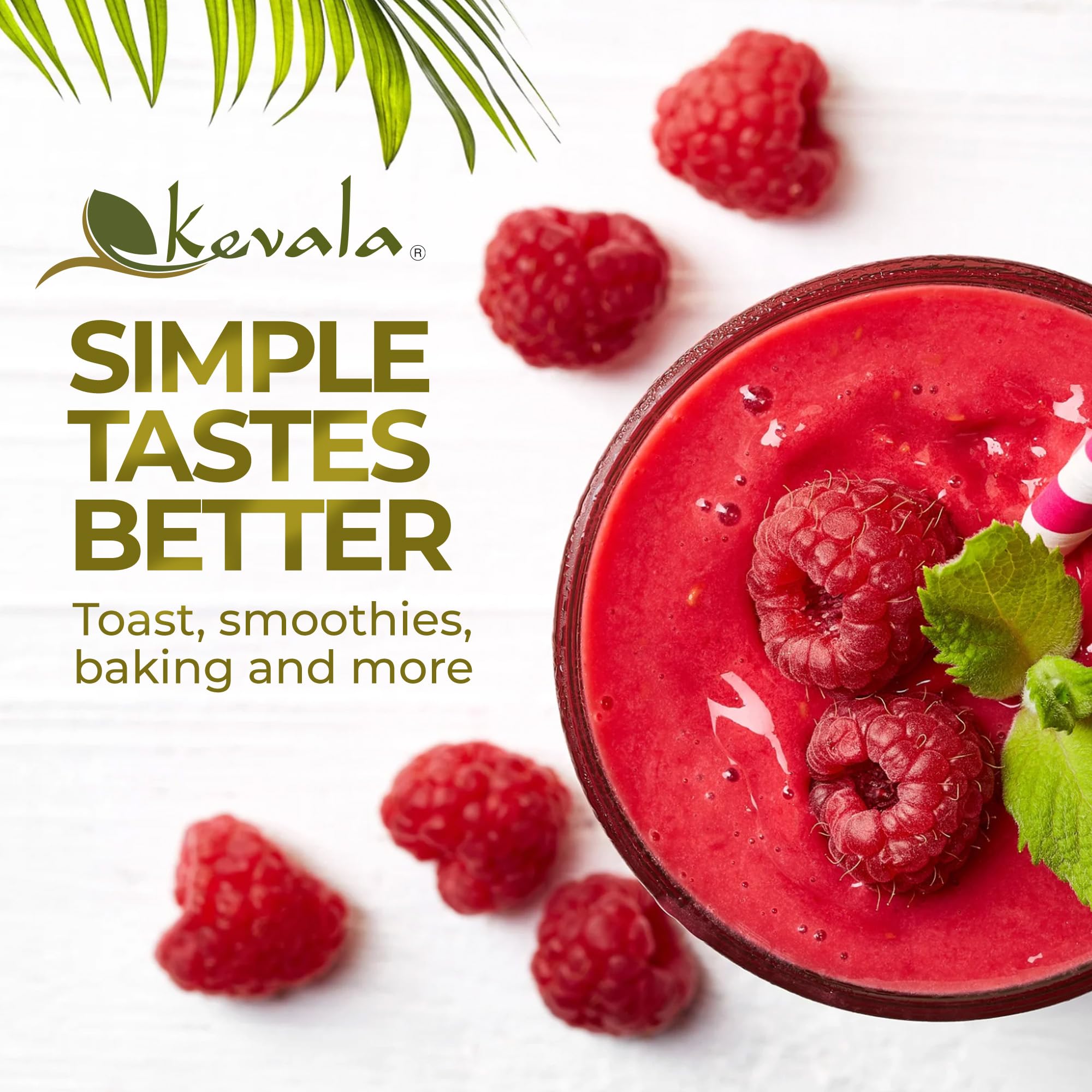 kevala scoop on toast demonstrating spread use, enhances breakfast flavor