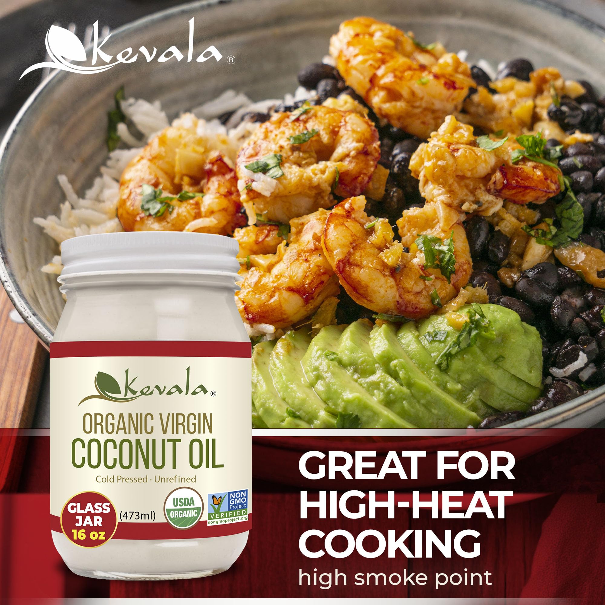 kevala spoonful drizzling on pancakes showing added coconut flavor