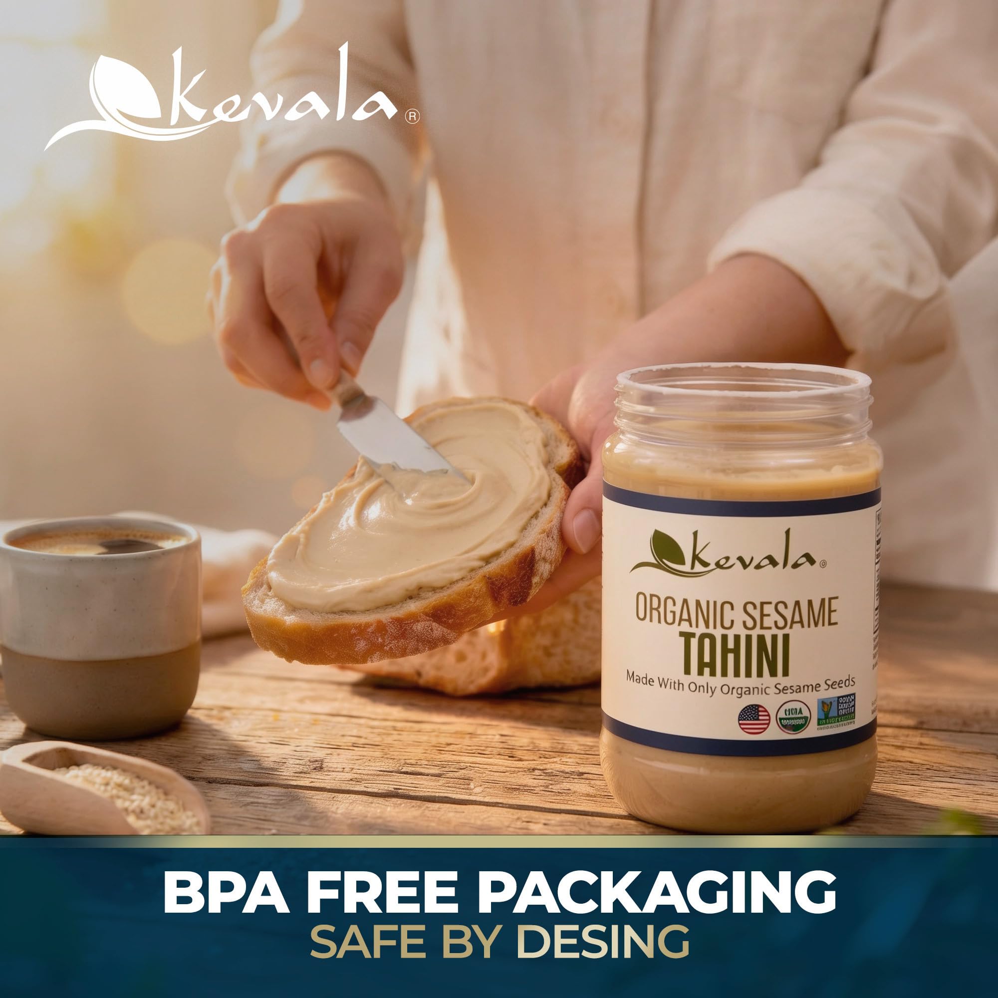 kevala whisked into hummus in bowl demonstrating emulsification performance