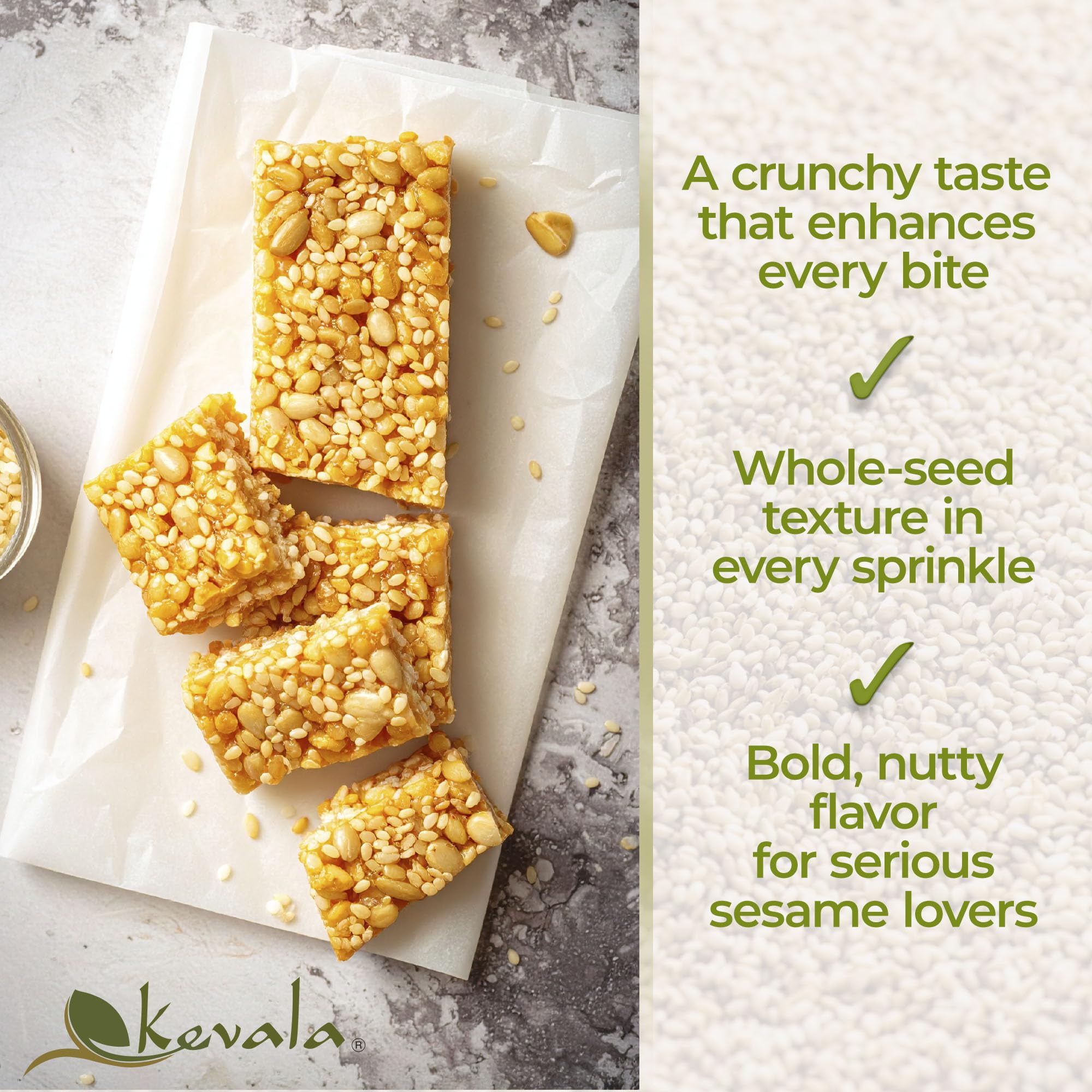 kevala seeds in a wooden bowl illustrating easy portioning and pantry readiness