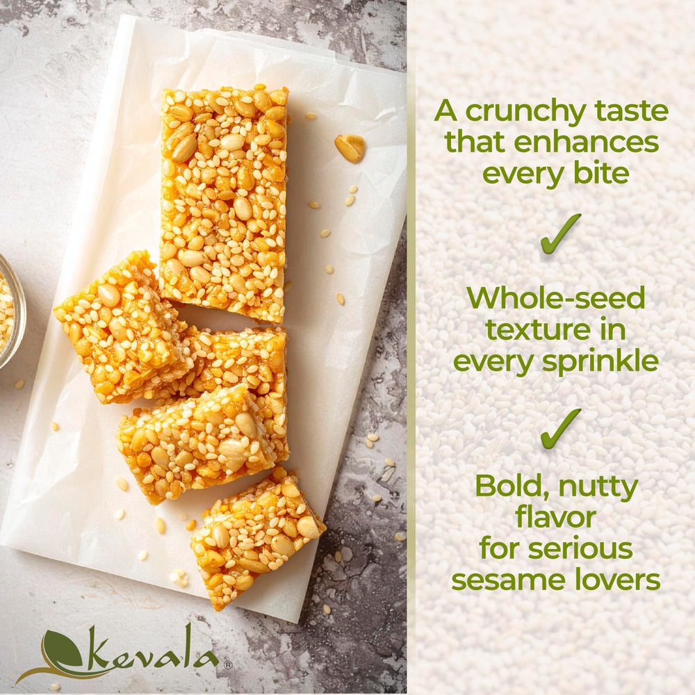 kevala seeds in a wooden bowl illustrating easy portioning and pantry readiness