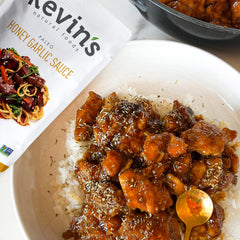 Kevin's Natural Foods label close-up highlighting paleo and non-GMO certifications