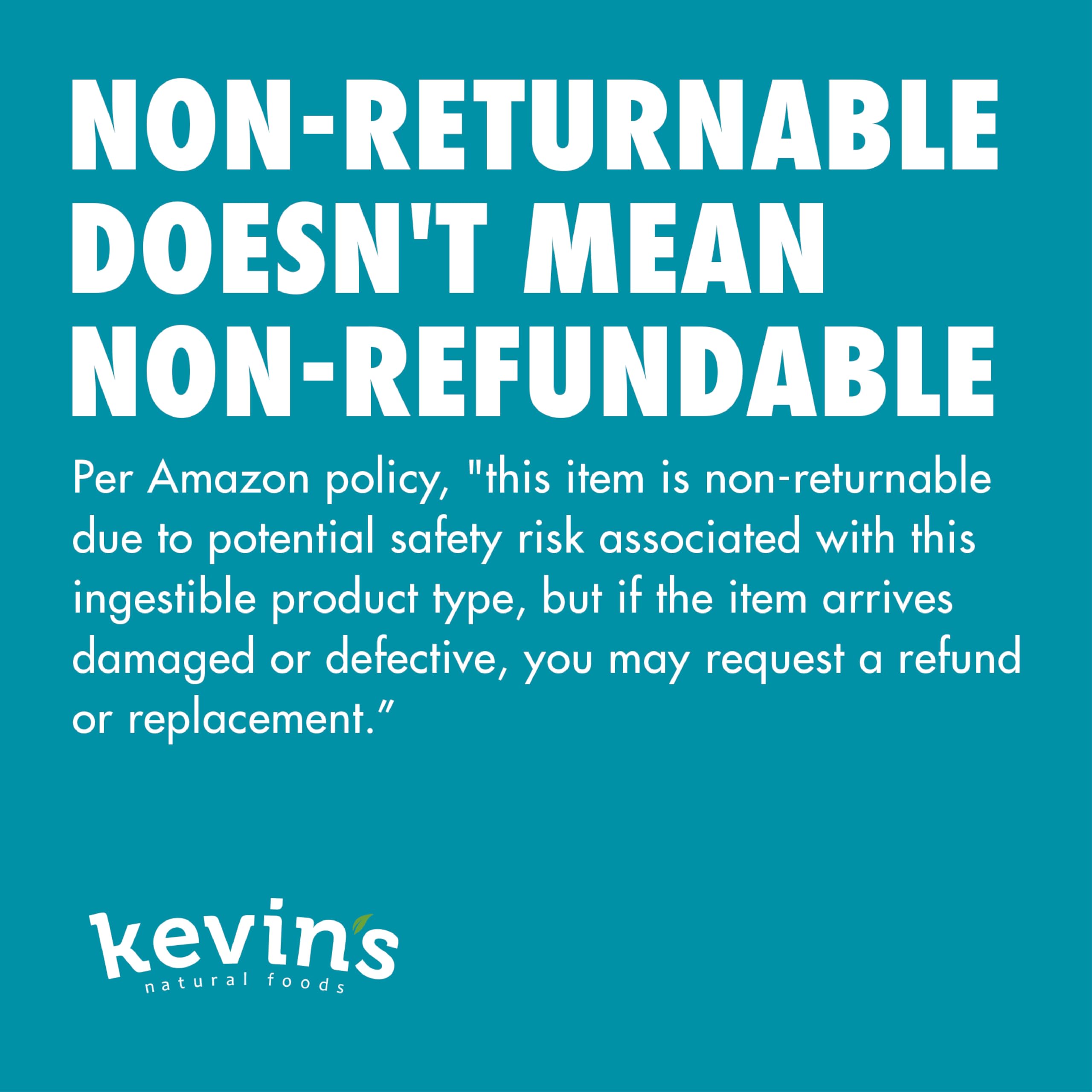 Kevin's Natural Foods bottle held in hand to show size and easy-pour benefit