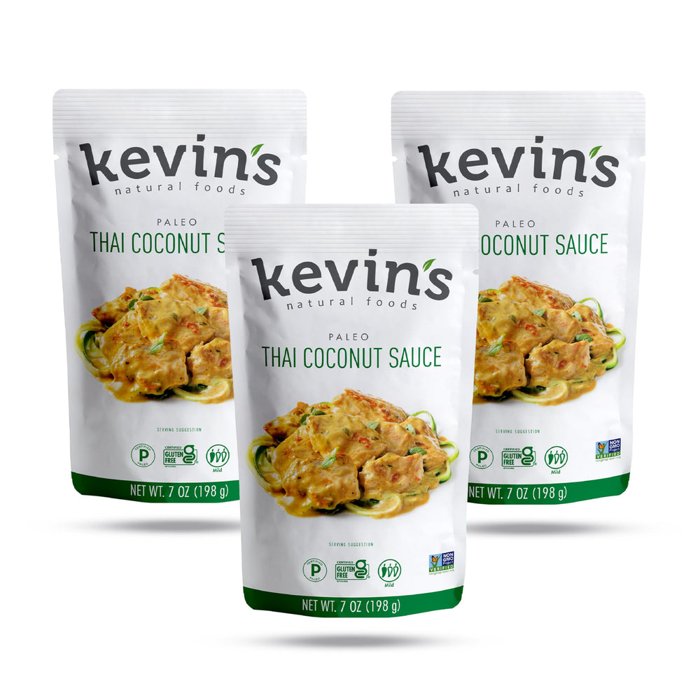 Kevin's Natural Foods front packaging showing product and clean ingredients benefit