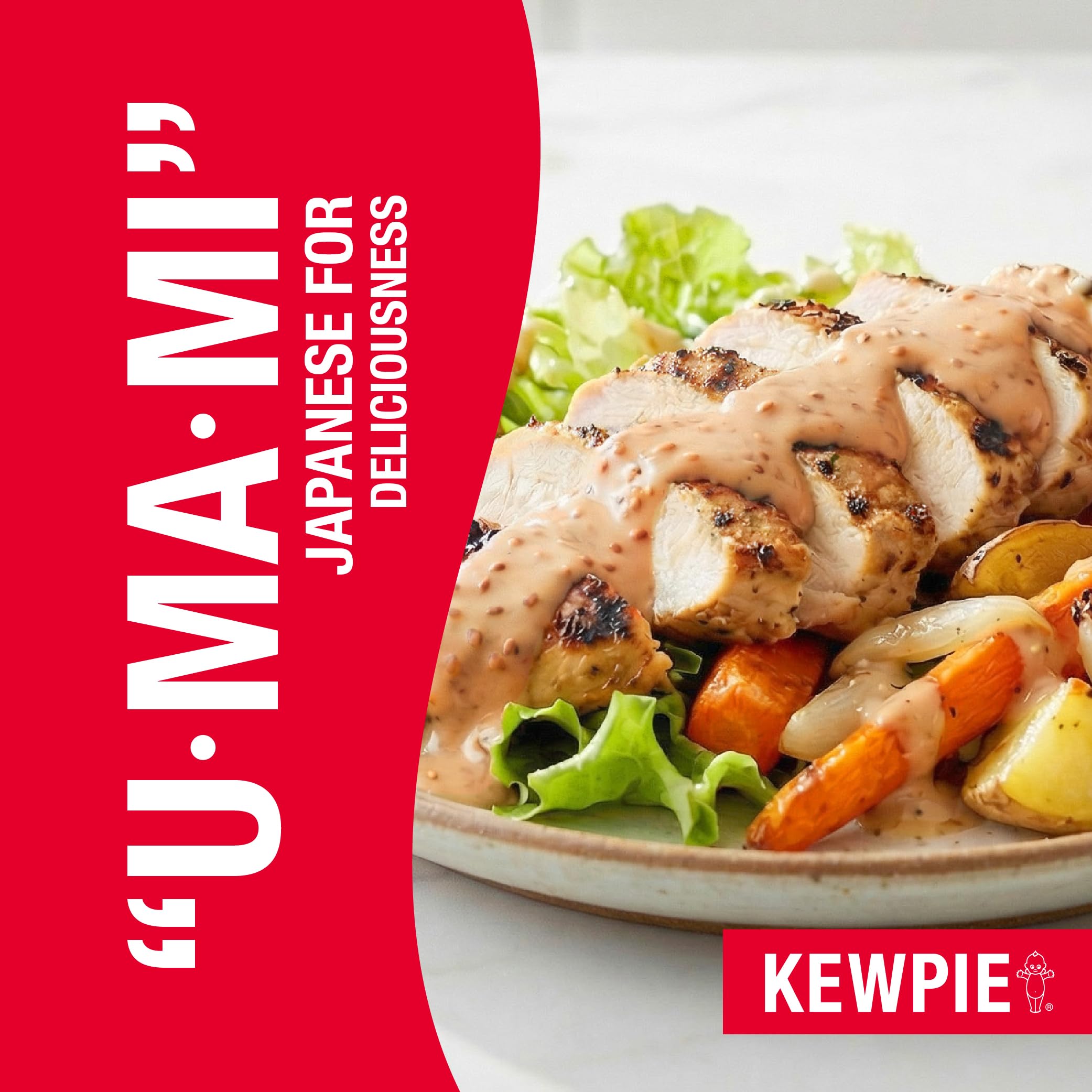 Kewpie ingredient label close-up highlighting Non-GMO and Kosher certification benefits