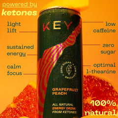 KEY close-up of ketone ingredient emphasizing natural energy