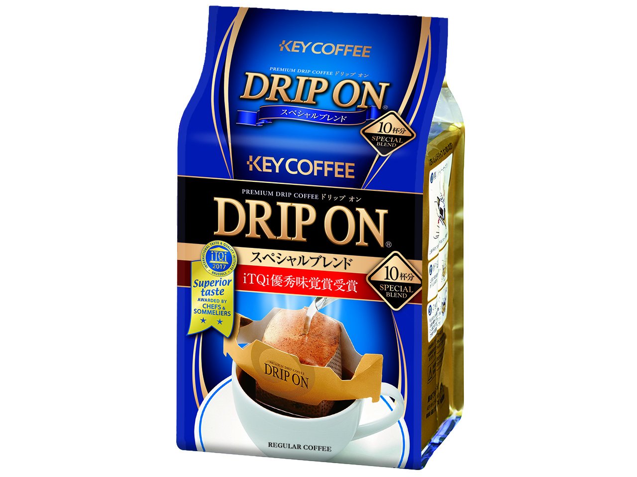 Key Coffee front packaging showing award and 10-count convenience