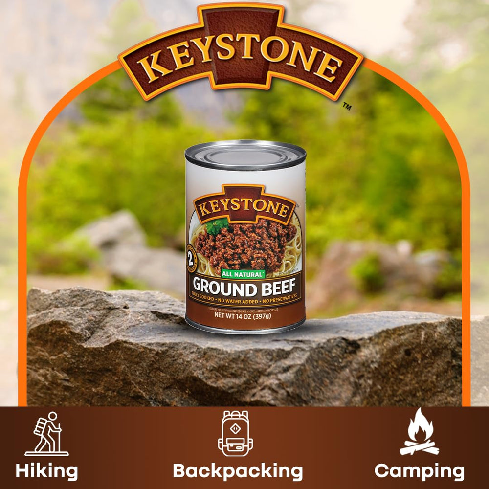 Keystone close-up of ground beef texture highlighting lean quality