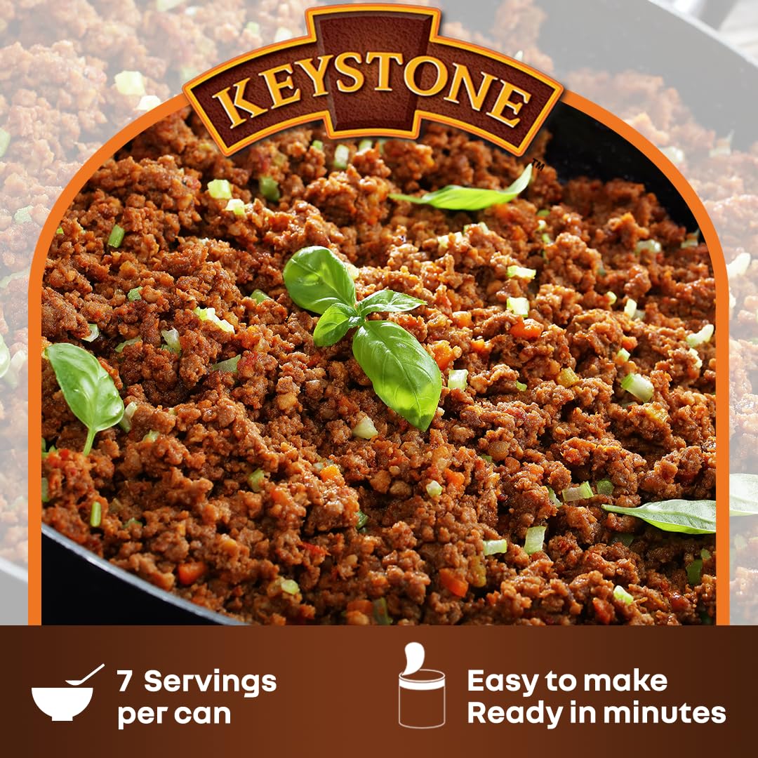 Keystone stacked six-pack illustrating bulk storage convenience