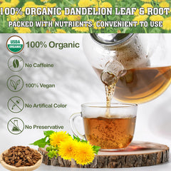 KEYXE roasted dandelion root texture close-up showing rich flavor
