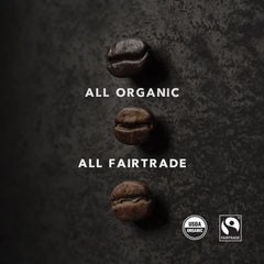 Kicking Horse decaf brewed in pour-over cone, demonstrating rich aroma and smooth cup