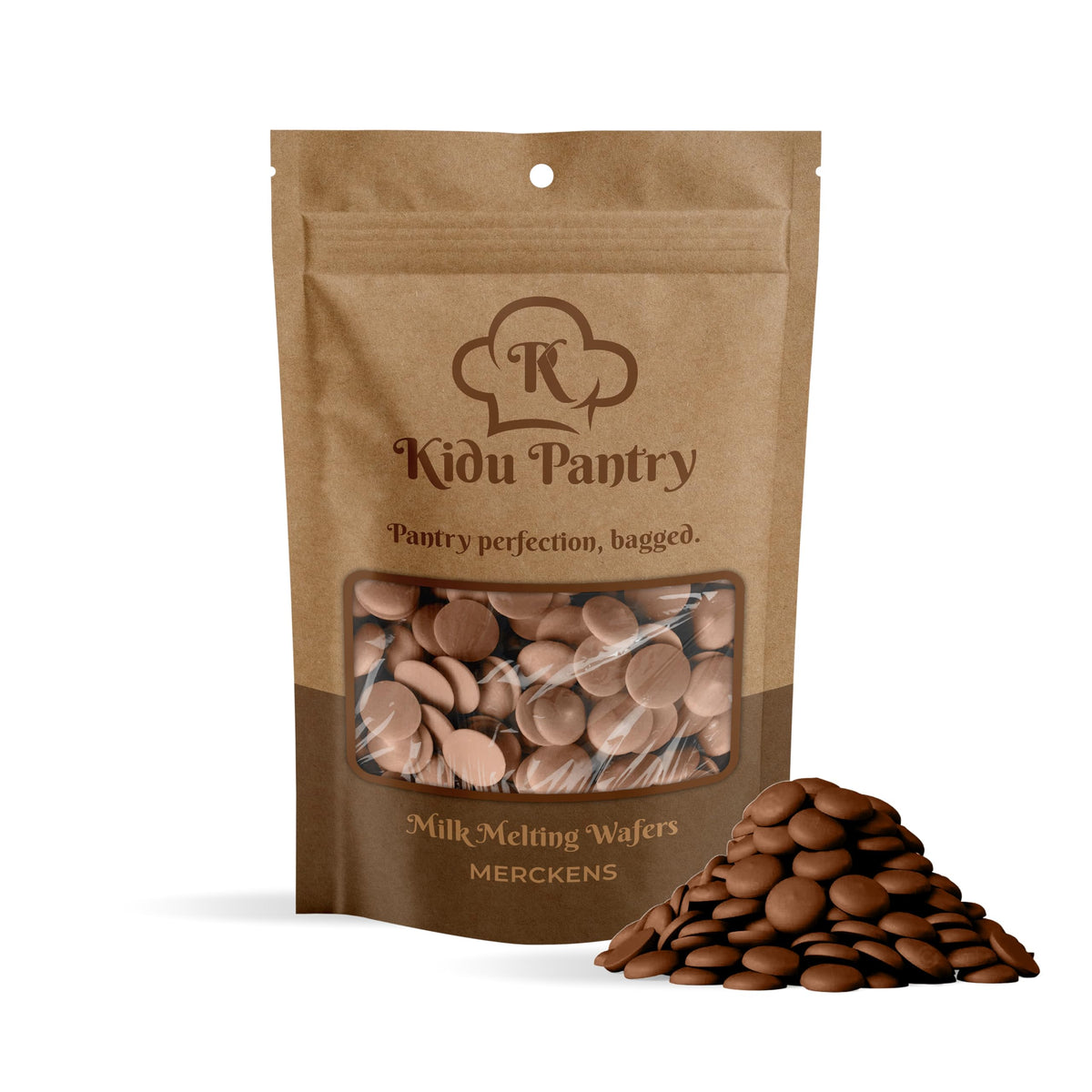 KIDU Merckens front-of-bag showing product and weight benefits