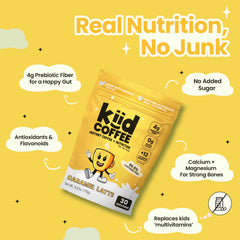 kiid caramel powder close-up highlighting fine texture and organic ingredients