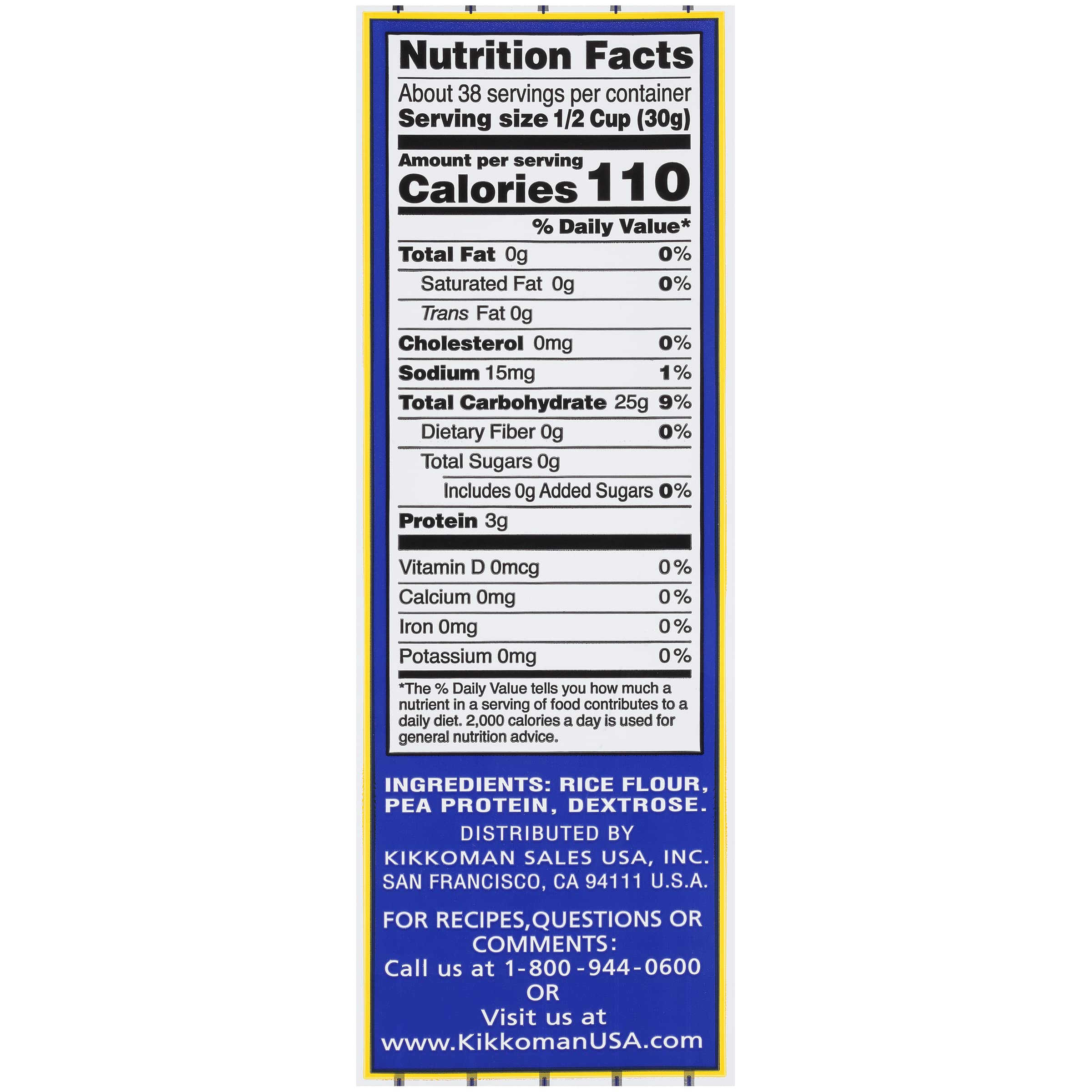 Kikkoman bag label with Gluten-Free and Kosher certifications benefit