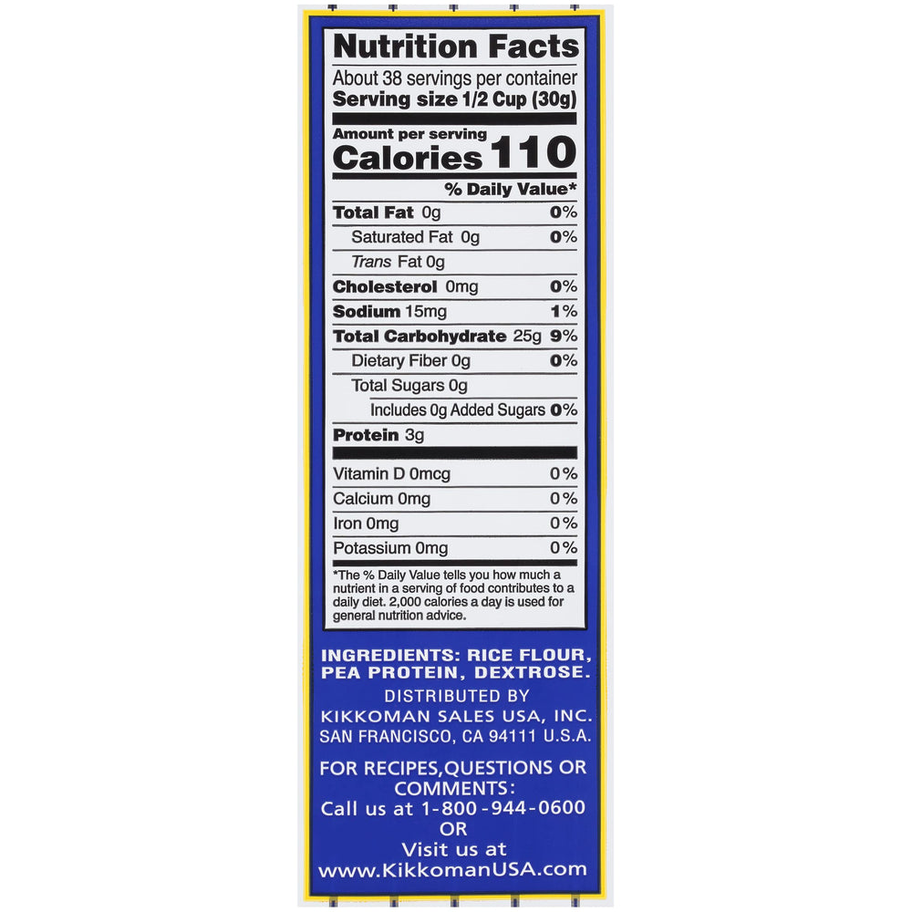 Kikkoman bag label with Gluten-Free and Kosher certifications benefit