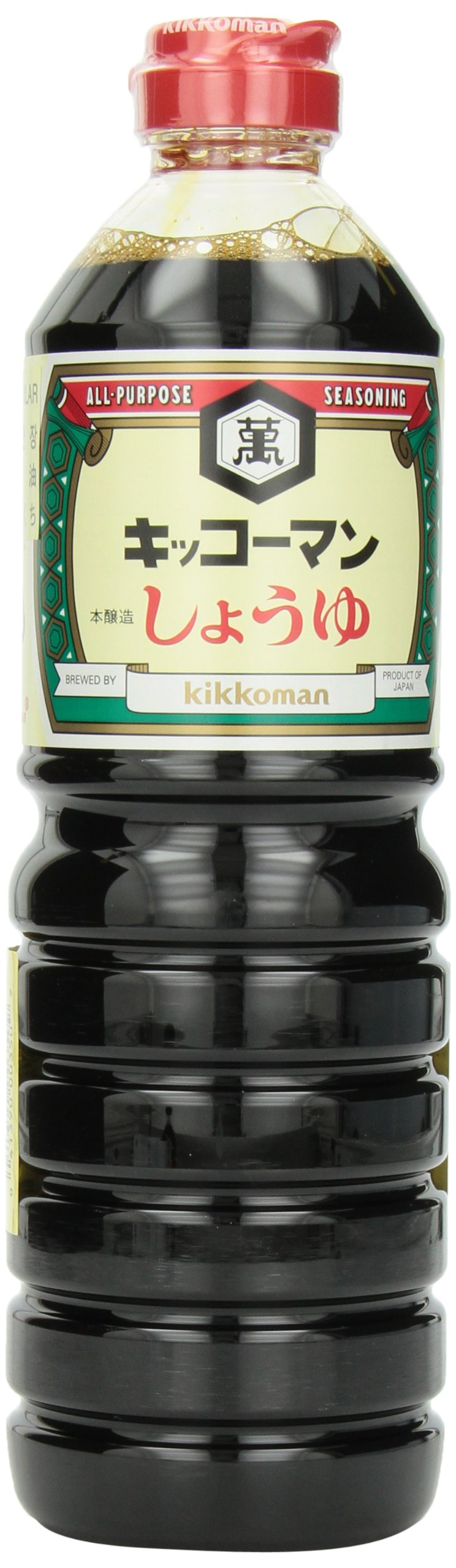 Kikkoman front packaging showing label and size for consistent seasoning