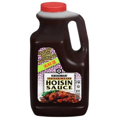 Kikkoman hoisin sauce front packaging showing label and 5 lb size for consistent flavor