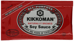 Kikkoman front packaging image showing 200-count packets and easy storage benefit
