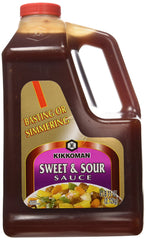 Kikkoman sweet and sour sauce front bottle view showing label and large 75 oz size for convenience