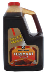 Kikkoman teriyaki glaze front packaging showing label and easy‑pour benefit