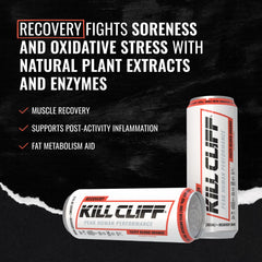 Kill Cliff can inside gym bag illustrating post-workout portability and convenience
