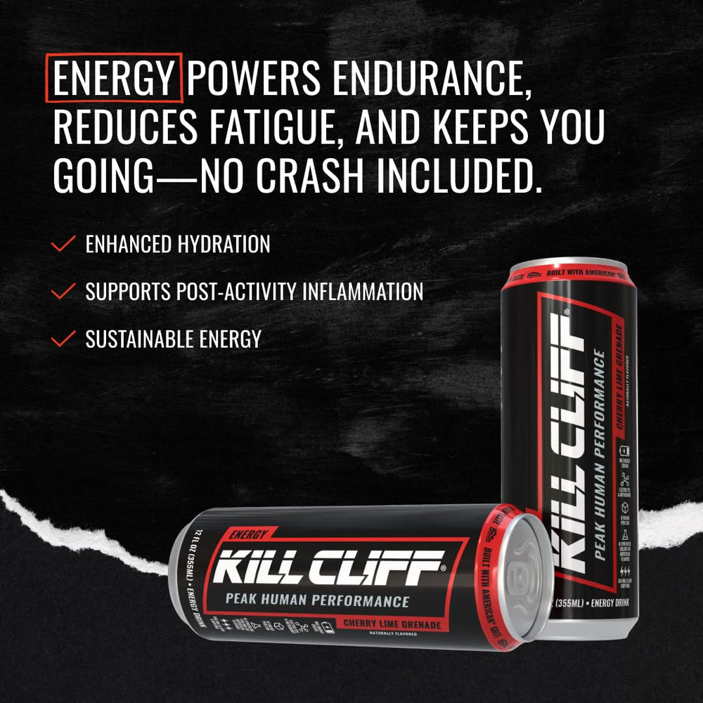 Kill Cliff can held in hand to show size and convenient portability
