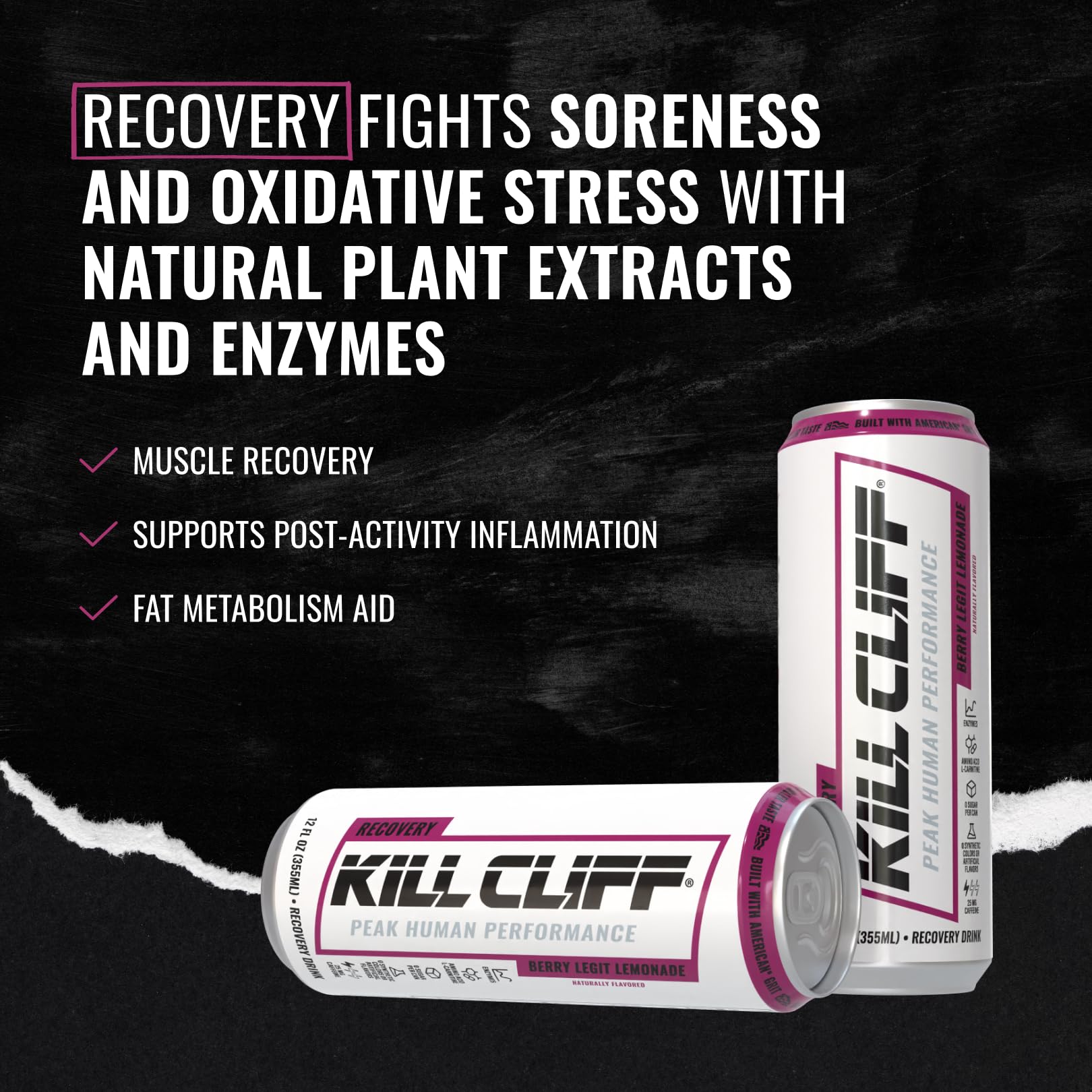 Kill Cliff 12-pack stacked in fridge showing bulk convenience and easy restock for active routines