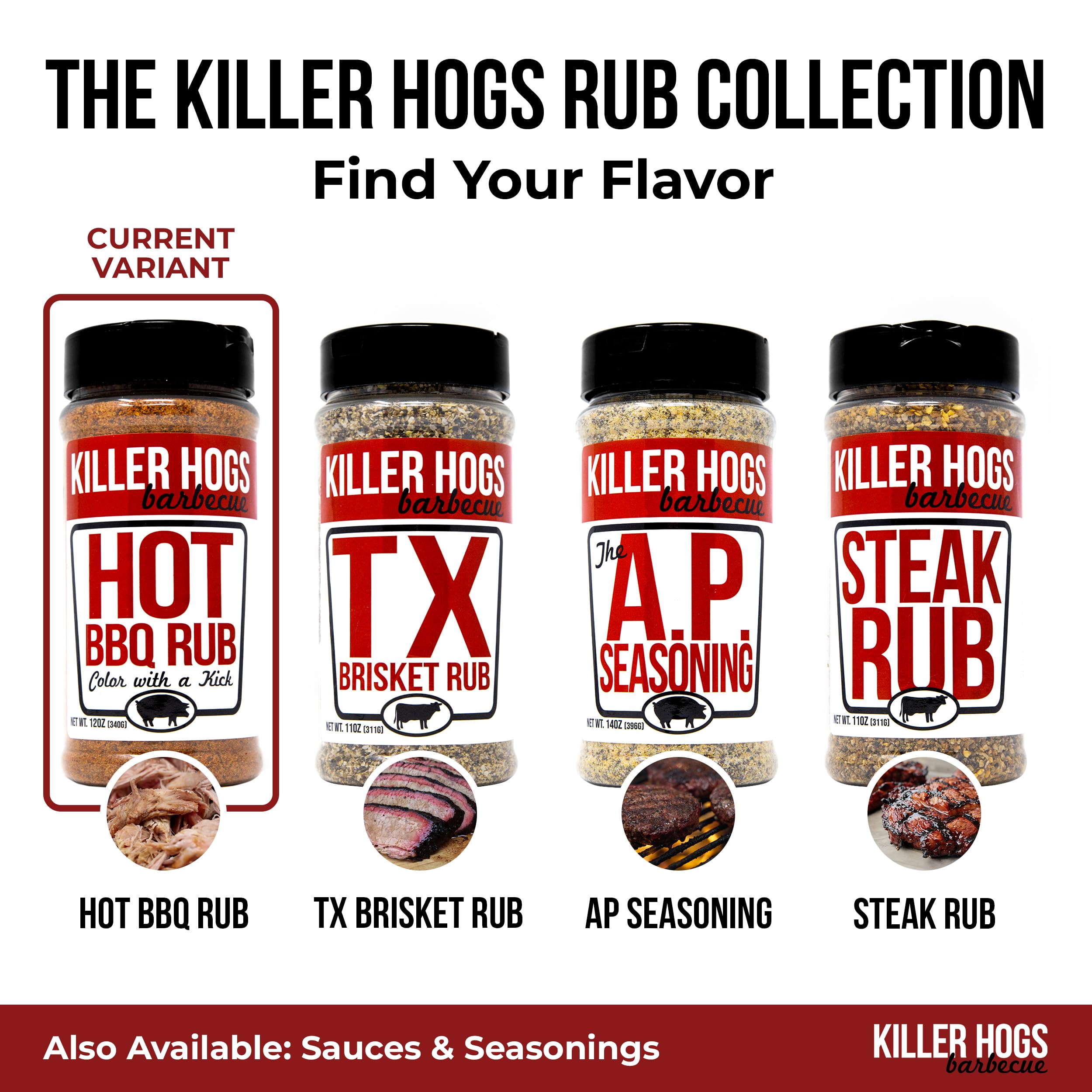 Killer Hogs ingredients label clear to show made in USA quality
