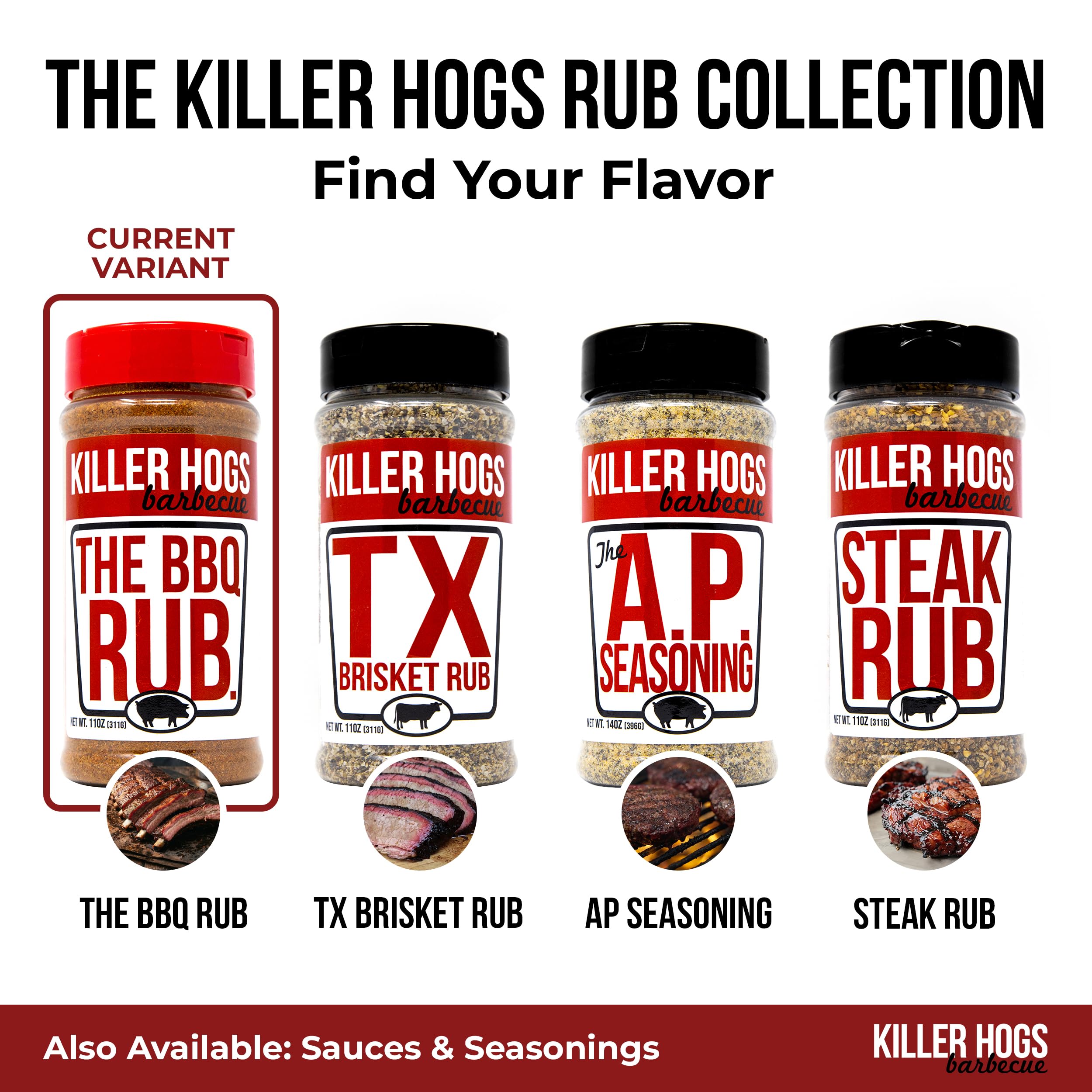 Killer Hogs 5 lb tub next to hand showing volume and value