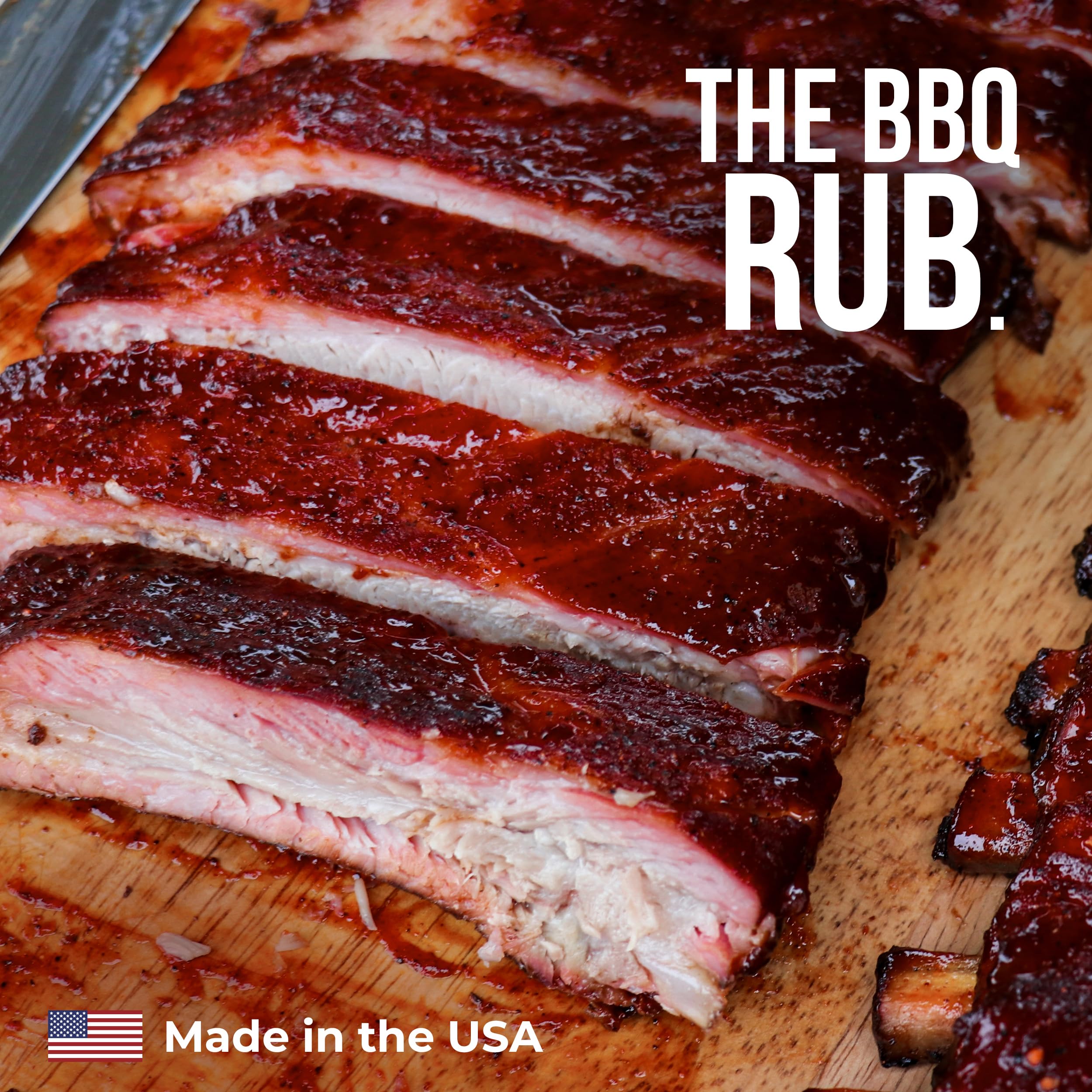Killer Hogs seasoning applied to pork shoulder, promotes consistent seasoning throughout
