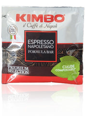 KIMBO Napoli pod close-up highlighting compostable texture and ease of use
