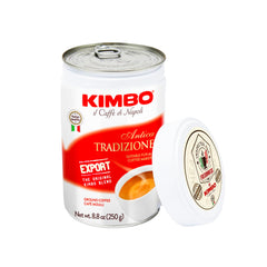KIMBO white tin front packaging showing classic design and freshness preservation