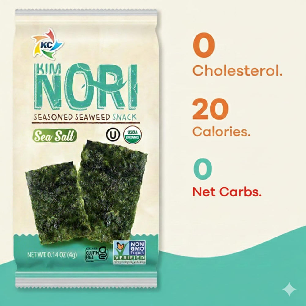 KIMNORI individual packet opened for portability and freshness
