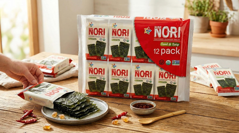 KIMNORI ingredient label highlighting USDA Organic and Non-GMO verification