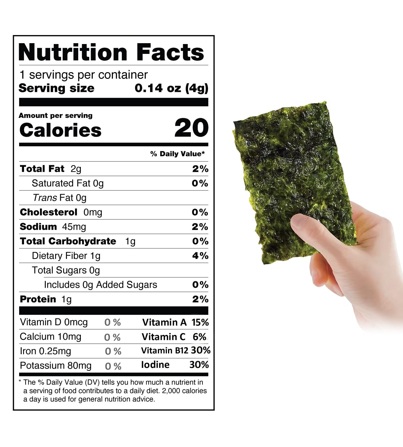 KIMNORI label and ingredients list highlighting organic quality