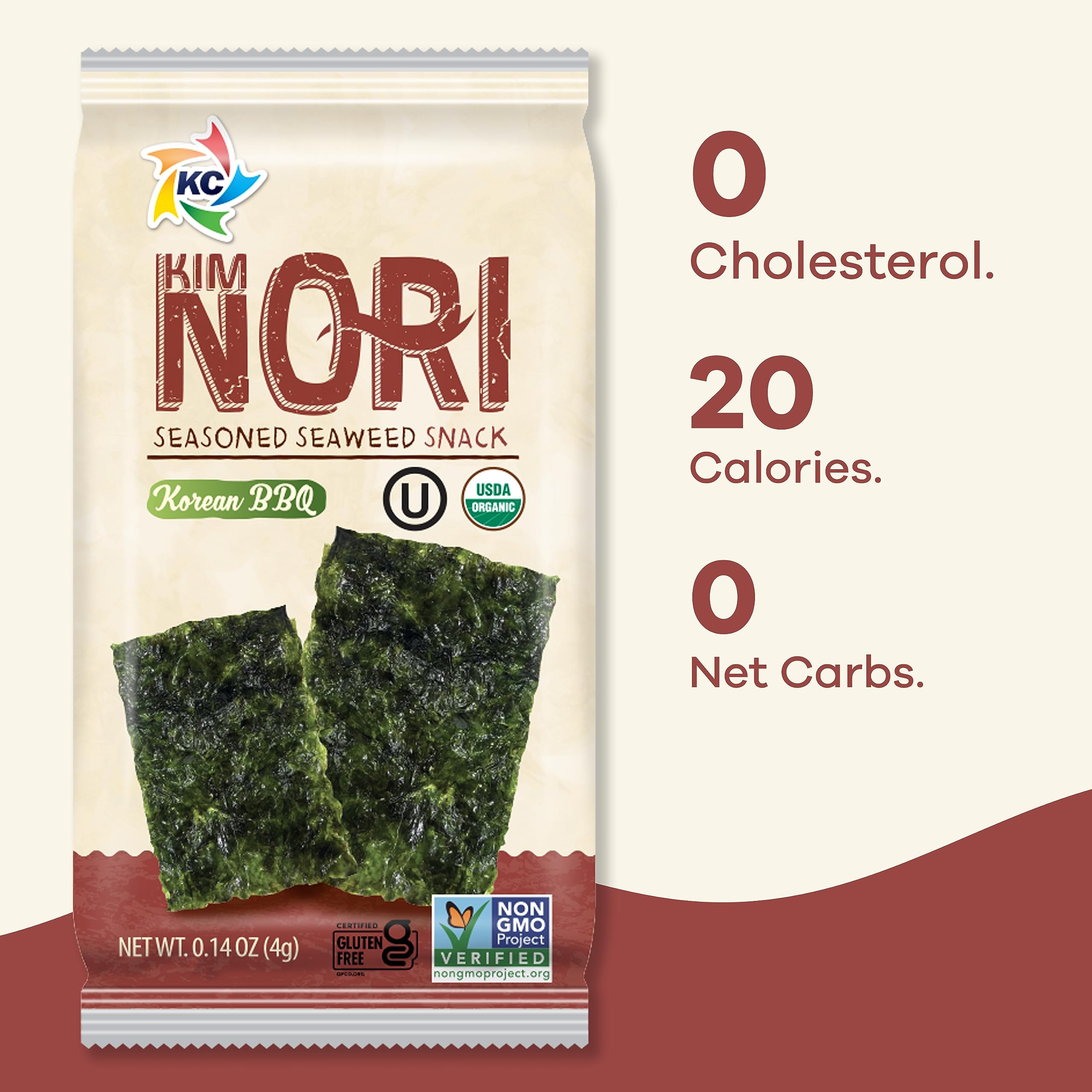 KIMNORI product label with organic certification and ingredient clarity