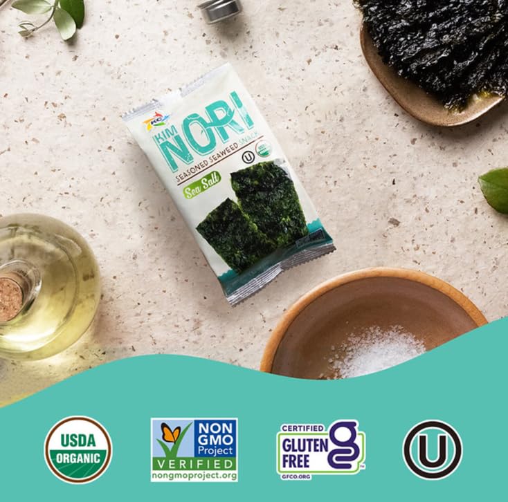 KIMNORI packets inside a lunchbox for convenient healthy snacking