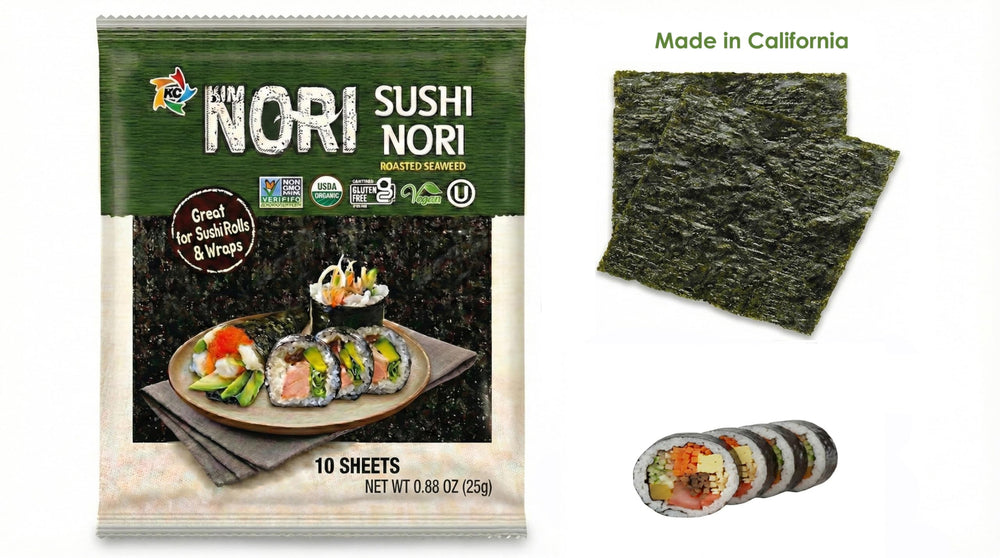 KIMNORI sliced seaweed strips in a bowl suggesting snack use and low-carb benefit