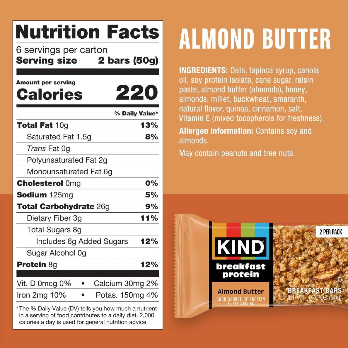 KIND apple cinnamon bar unwrapped to show fruit pieces and grab-and-go convenience