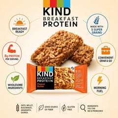 KIND Breakfast bar in hand ready to eat for fast morning fuel