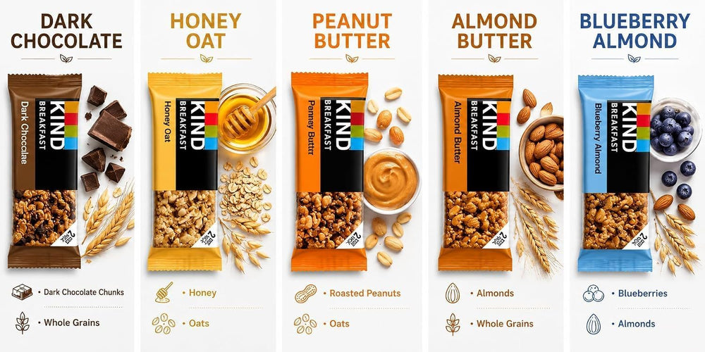 KIND Breakfast single wrapped bar removed from box, easy grab-and-go