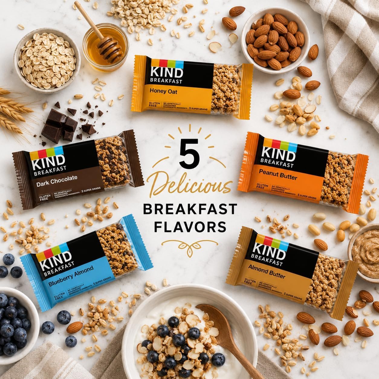 KIND Breakfast bars in office snack basket for meetings and events