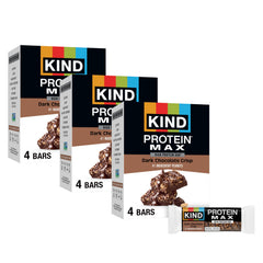 KIND front packaging showing dark chocolate crisp bars and nutrition highlights