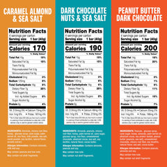 KIND dark chocolate nuts & sea salt bar unwrapped highlighting almonds and chocolate
