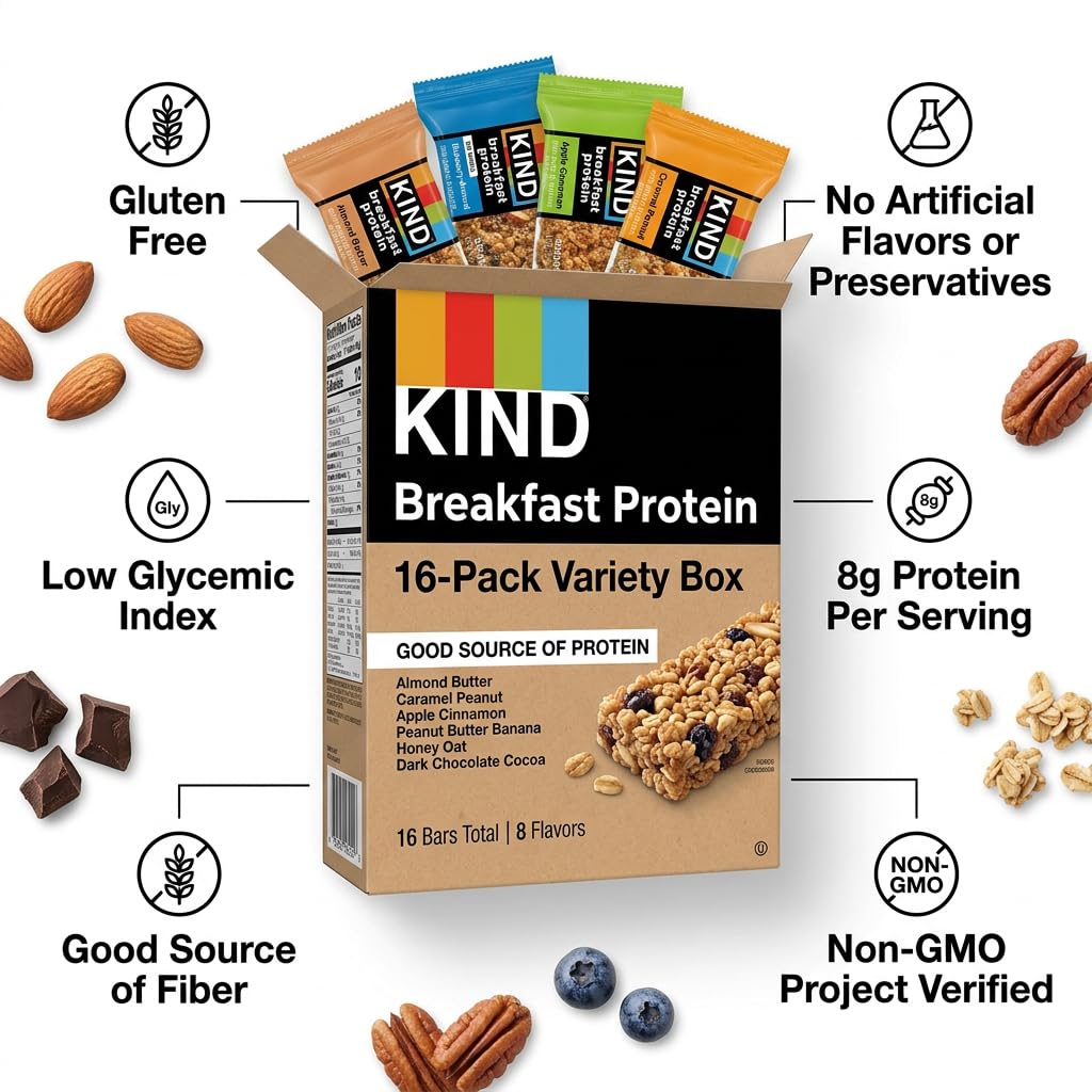 KIND arranged flavor selection displaying eight options for taste variety